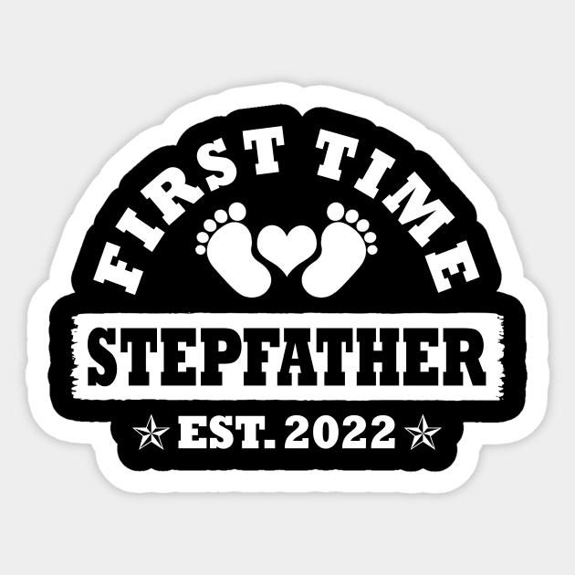 First Time Stepfather Est 2022 Funny New Stepfather Gift Sticker by Penda